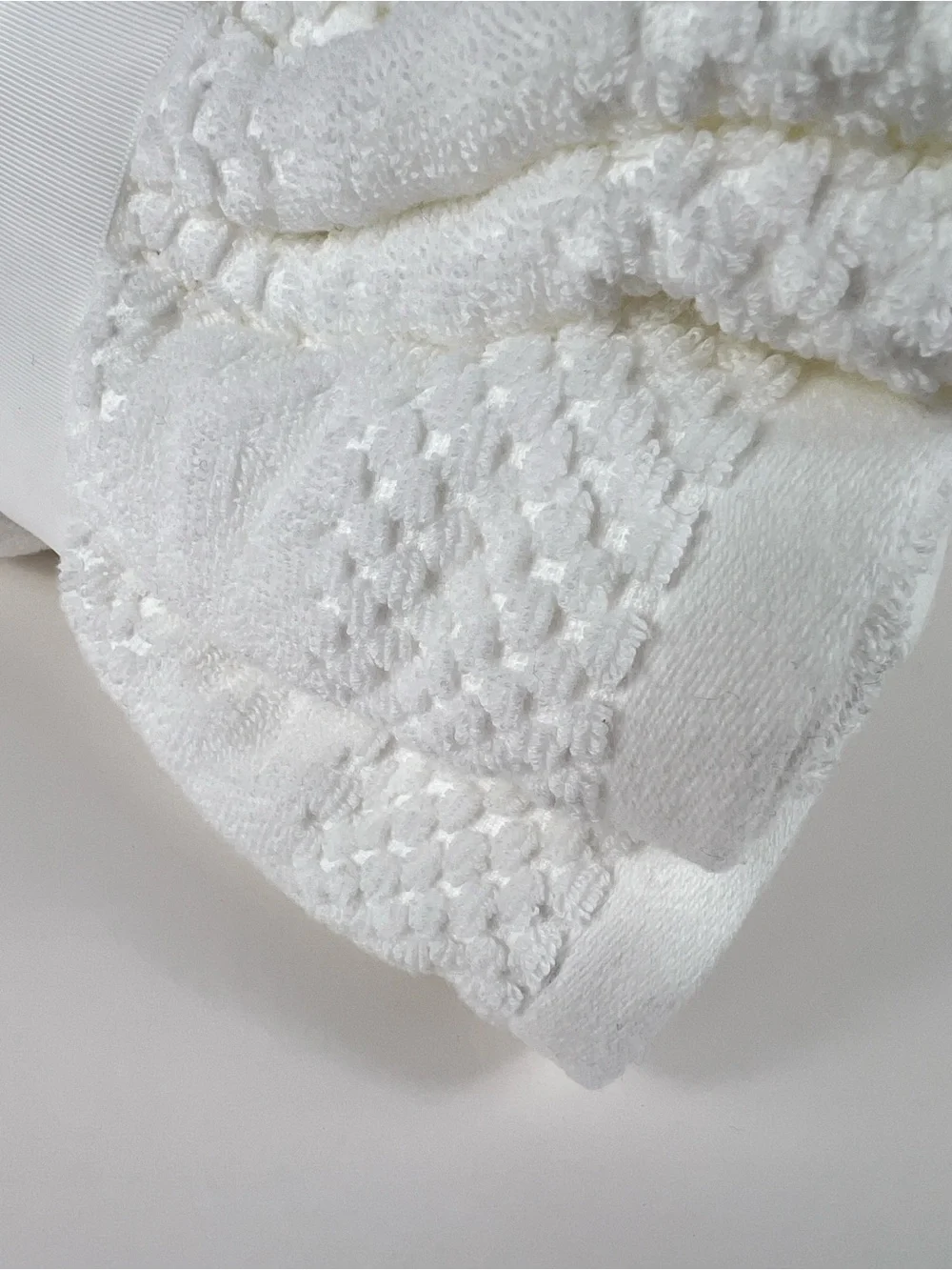 Hotel Balfour Bath Towel Set White Waffle Design Soft 100% Cotton Set of 6 NEW